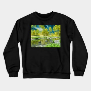 Mallard ducks in the lake Crewneck Sweatshirt